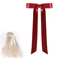 1/3Pcs New Strong Hold Bow Magnetic Hair Clip with Long Ribbons No Crease Smart Magnet Hair Clips Change Hairstyling No Slip