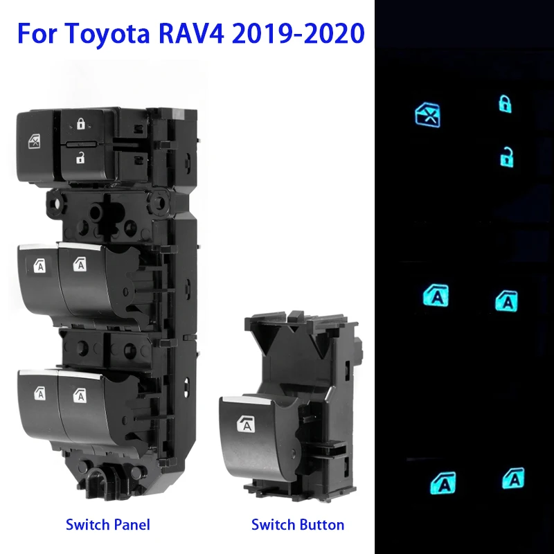 

Светодиодная панель переключателя стеклоподъемника для Toyota RAV4 2019-2020 (Левый руль)