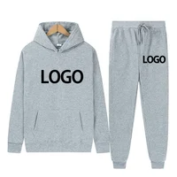 Survêtement imprimé personnalisé pour hommes et femmes, sweat-shirt à capuche et pantalon de jogging, unisexe, sport quotidien décontracté, manches longues, costume 2