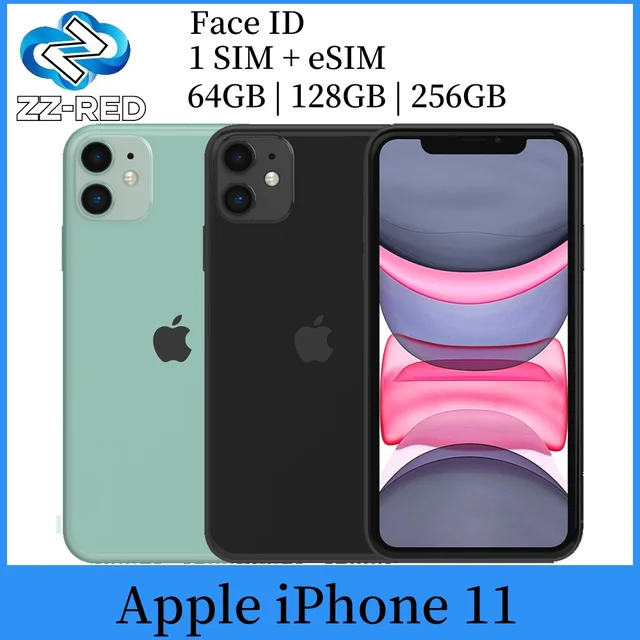 Apple iPhone 11 64GB 128GB 256GB ROM 6.1" Original Liquid Retina IPS LCD 4GB RAM FACE ID A13 Unlocked iPhone11 4G LTE Smartphone