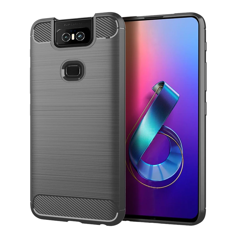 Shockproof Carbon Fiber Back Cover - Soft Phone Case
