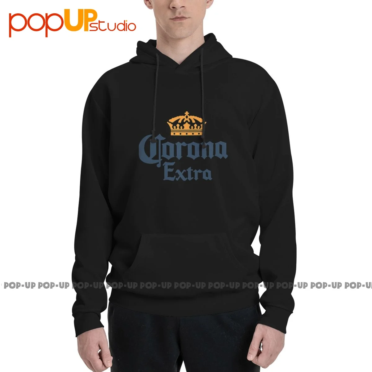 Corona Extra Mexican Lager - Bier Logo Weiss Felpa Con Cappuccio Felpe Con Cappuccio Best Trendy Natural Confortevole