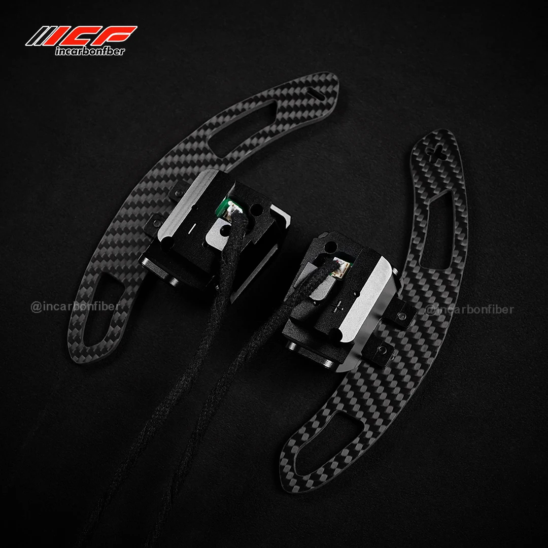 ICF 카본 파이버 마그네틱 패들 시프터 (폭스바겐 골프 5, 골프 6 MK5 MK6 GTI CC 스티어링 휠 시프트 패들 연장)