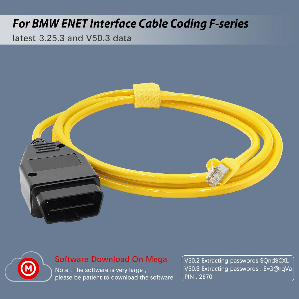 ENET OBD2 Ethernet Cable E-SYS ICOM BM3 Coding Esys BOOTMOD3 For