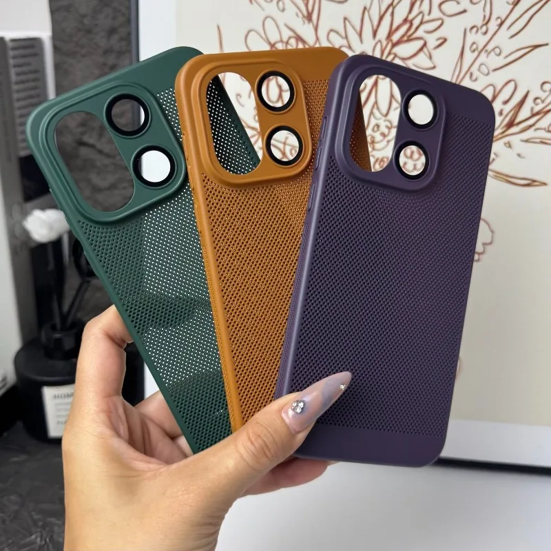 Heat Dissipation Hard Phone Case with Cooling Honeycomb Mesh Design