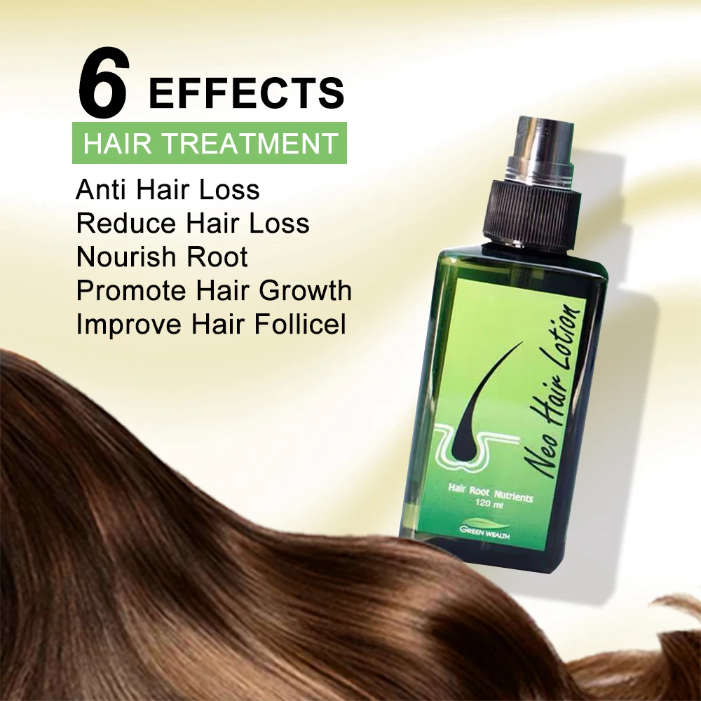 Original Thailand Neo Hair Lotion Bangkok Hair Spray For Beard Stronger Anti-baldness Oil 120ml