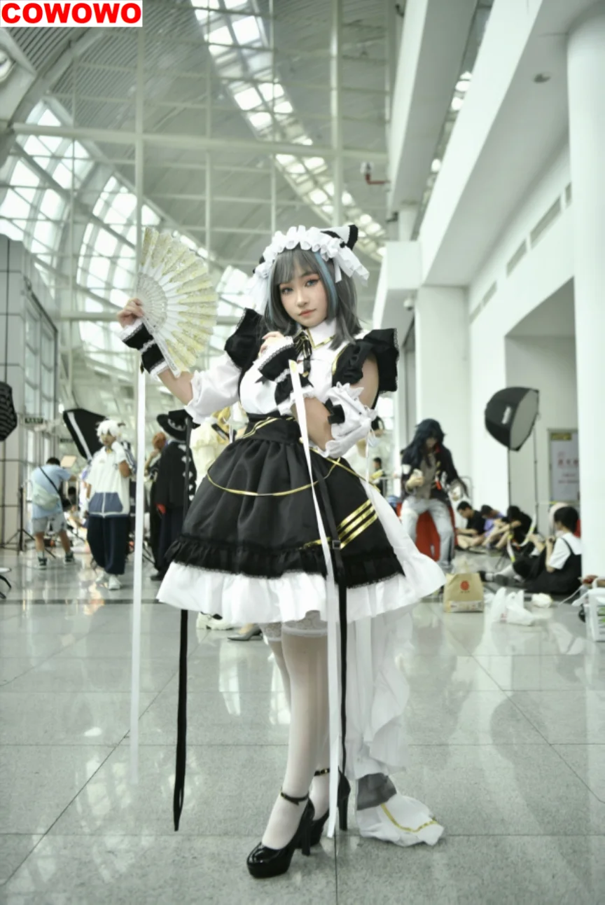 

COWOWO Azur Lane Cheshire Cos Maid Cosplay Costume Cos Game Anime Party Uniform Hallowen Play Role Clothes Clothing Dress