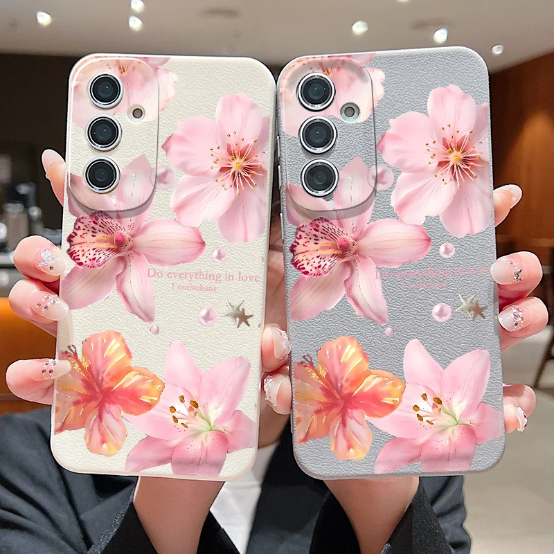 Elegant Pink Lily Flower Case - Chic and Stylish Smartphone Cover