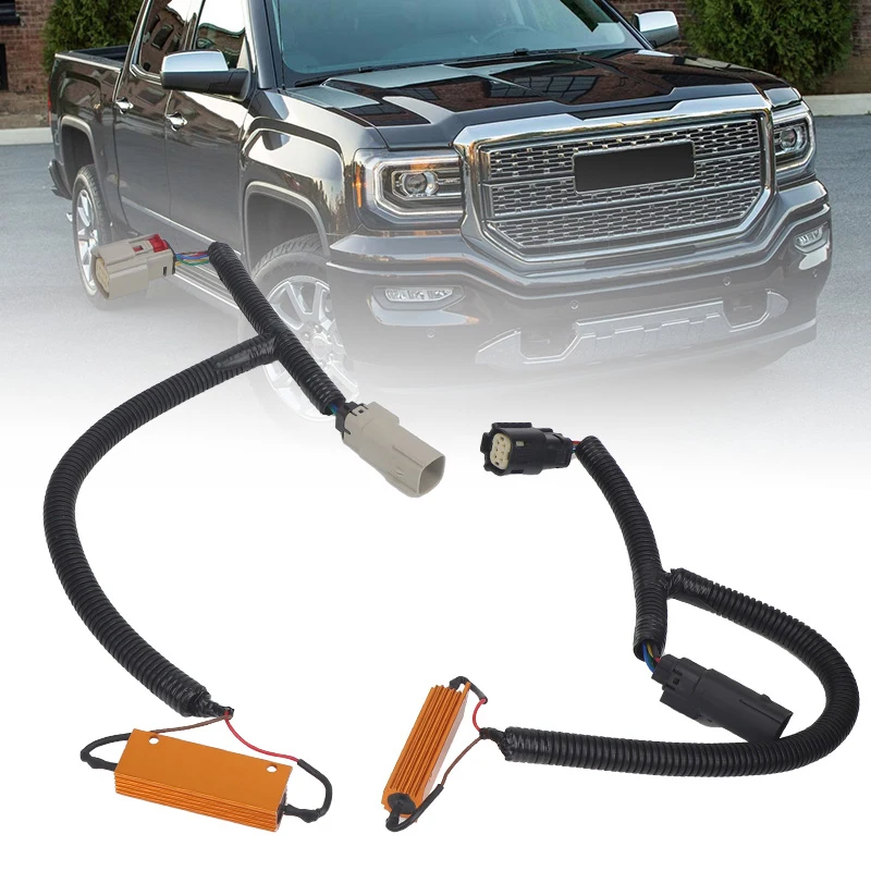 2pcs LED 미등 배선 커넥터 케이블 테일 라이트 변환 하네스 GMC Sierra Chevrolet Silverado 2016 2017 2018