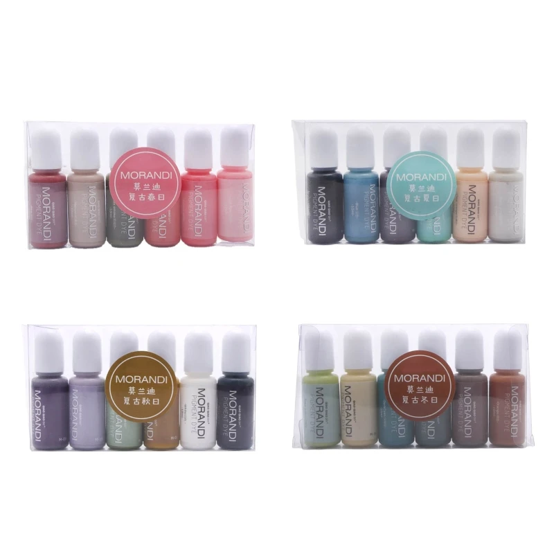 6 цветов в наборе цвет сделай сам эпоксидный пигмент искусственная смола жидкий