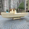 Inland River Tugboat Wooden Kit Small Wooden Boat Handmade Assembly Boat Model Toy 2