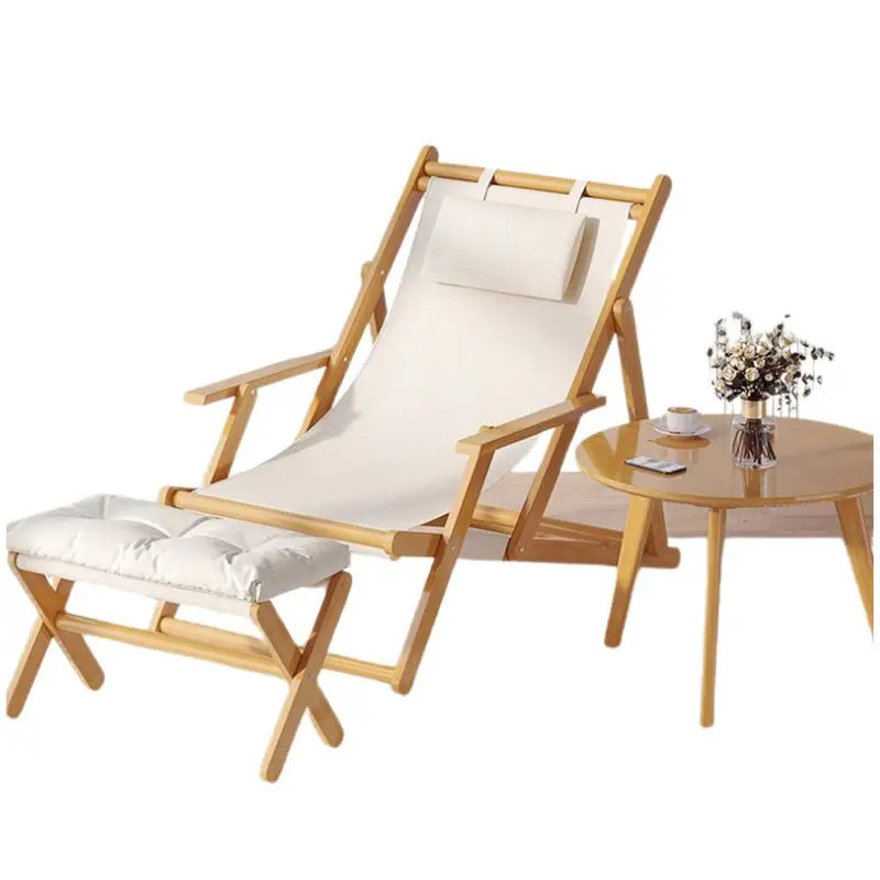 Chaise de lecture portable européenne, salon inclinable, design industriel, blanc, extérieur, hôtel, meubles nordiques