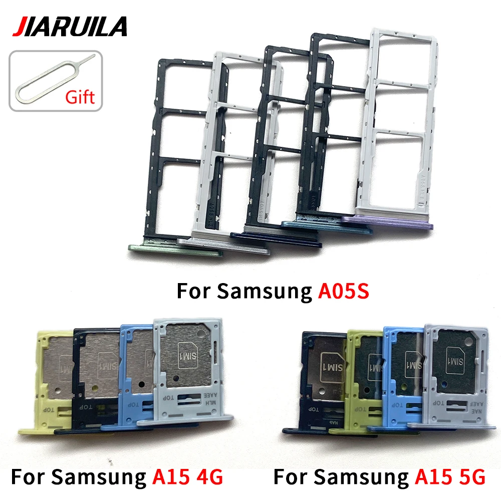 삼성 A05 A05S A15 4G A15 5G용 듀얼 카드 마이크로 나노 SIM 카드 홀더 트레이 칩 슬롯 드로어 홀더 어댑터 소켓 (새 상품)
