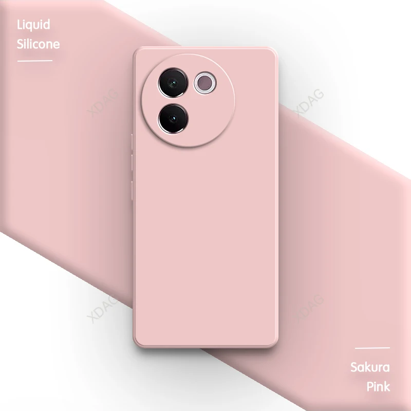 Liquid Silicone Shockproof Phone Case with Lens Protection - Fashionable Soft Back Cover