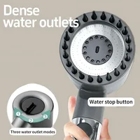 Shower Head High Pressure Filter Water-saving Shower Knobs Holder Hose 4-mode Spray with Massage Brush Bathroom Accessories 2