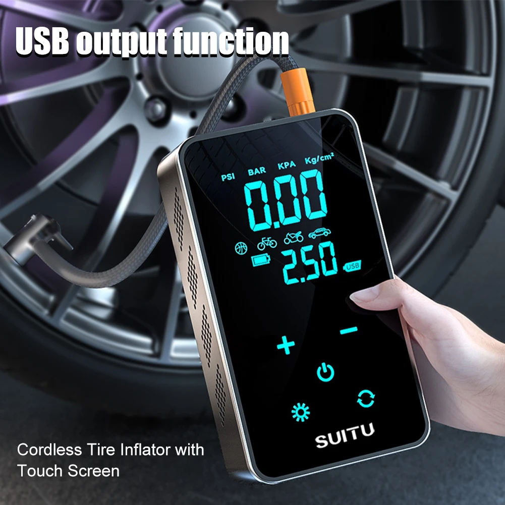 

Portable Car Tire Inflator Electric Car Air Compressor Pump Digital Tire Calibrator Inflator For Car Bicycle Motorcycle Ball