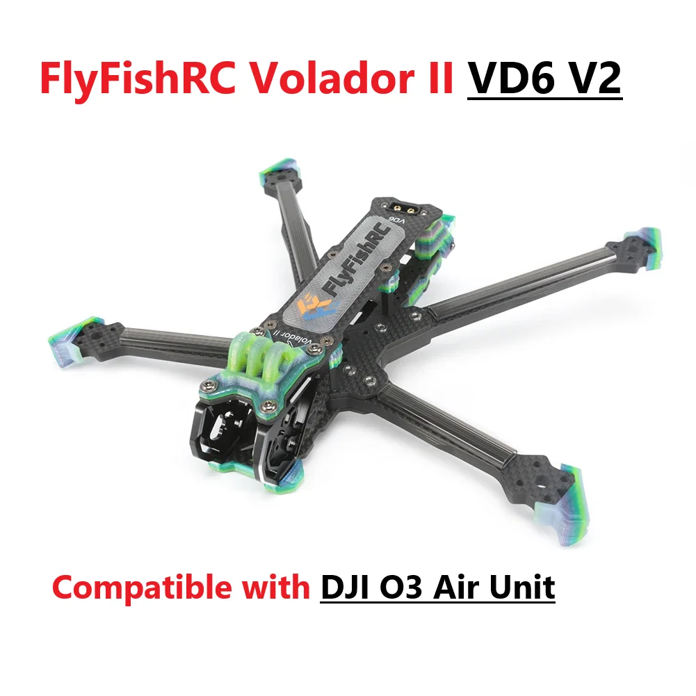 Flyfishrc Volador Ii Vd6 V2 Deadcat T700 Kit Telaio Da 6 Pollici Compatibile Con Dji O3 Air Unit Per Fpv Cinematic Drone