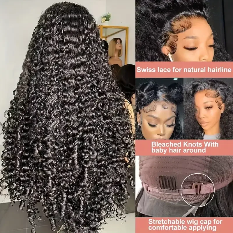 7x6 Burmese Curly Human Hair human Hair Wigs13x4 13X6 Hd Transparent Lace Front Wig Vietnamese Raw Human Hair 180% 200% Density 5
