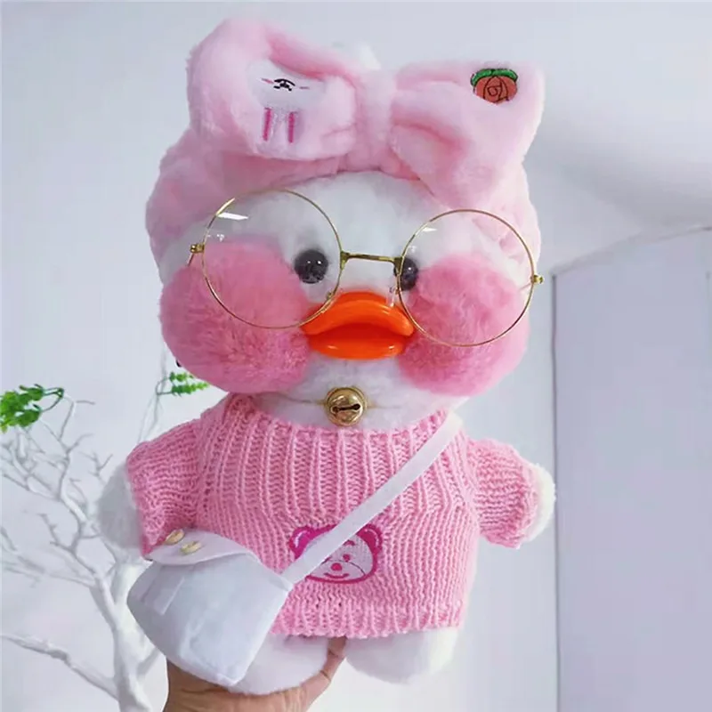 1PC 30cm Plush Pato Lalafanfan Duck Soft Toy With Clothes Korean Kawaii  Stuffed Paper Duck Hug Cute Animal Plushies Toy For Kid - AliExpress