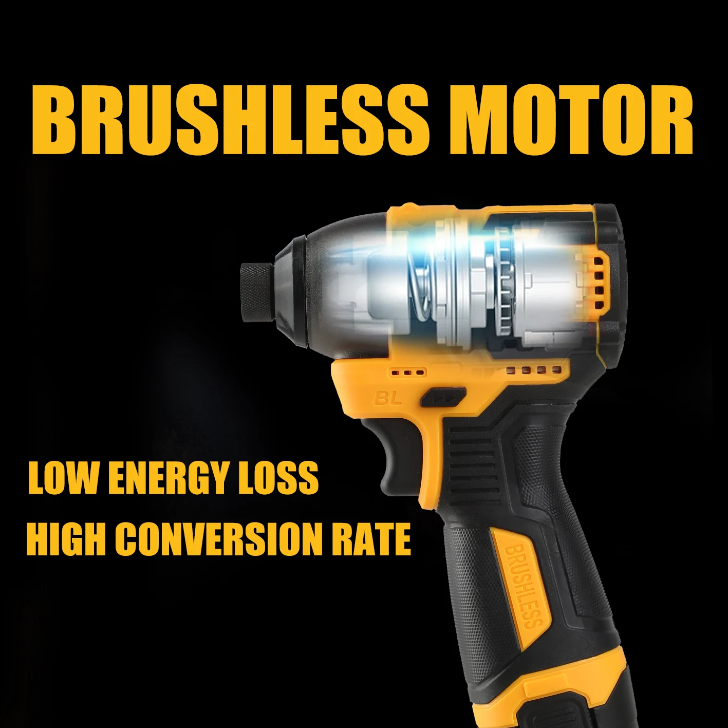 LYUWO 16V Electric Drill Driver 100N. m Impact Wireless Drill Bit Household Multifunctional Electric Screwdriver Tool 5