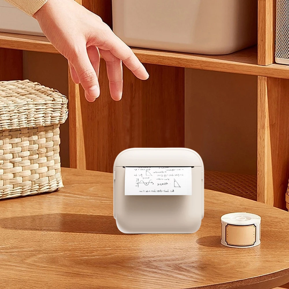 포켓 포토 프린터 200DPI 무선 블루투스 호환 휴대용 전화 프린터(사진 저널 노트 메모용 1롤 용지 포함)