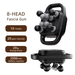 High-Frequency 16-Attachment Muscle Massager for Neck, Shoulders, Back, and Waist (8 head)