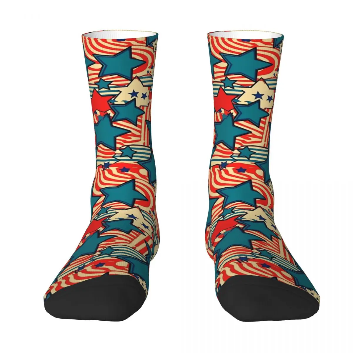 

Close Up Bunch Stars American Flag Eagle Sock Socks Men Women Polyester Stockings Customizable Sweetshirt