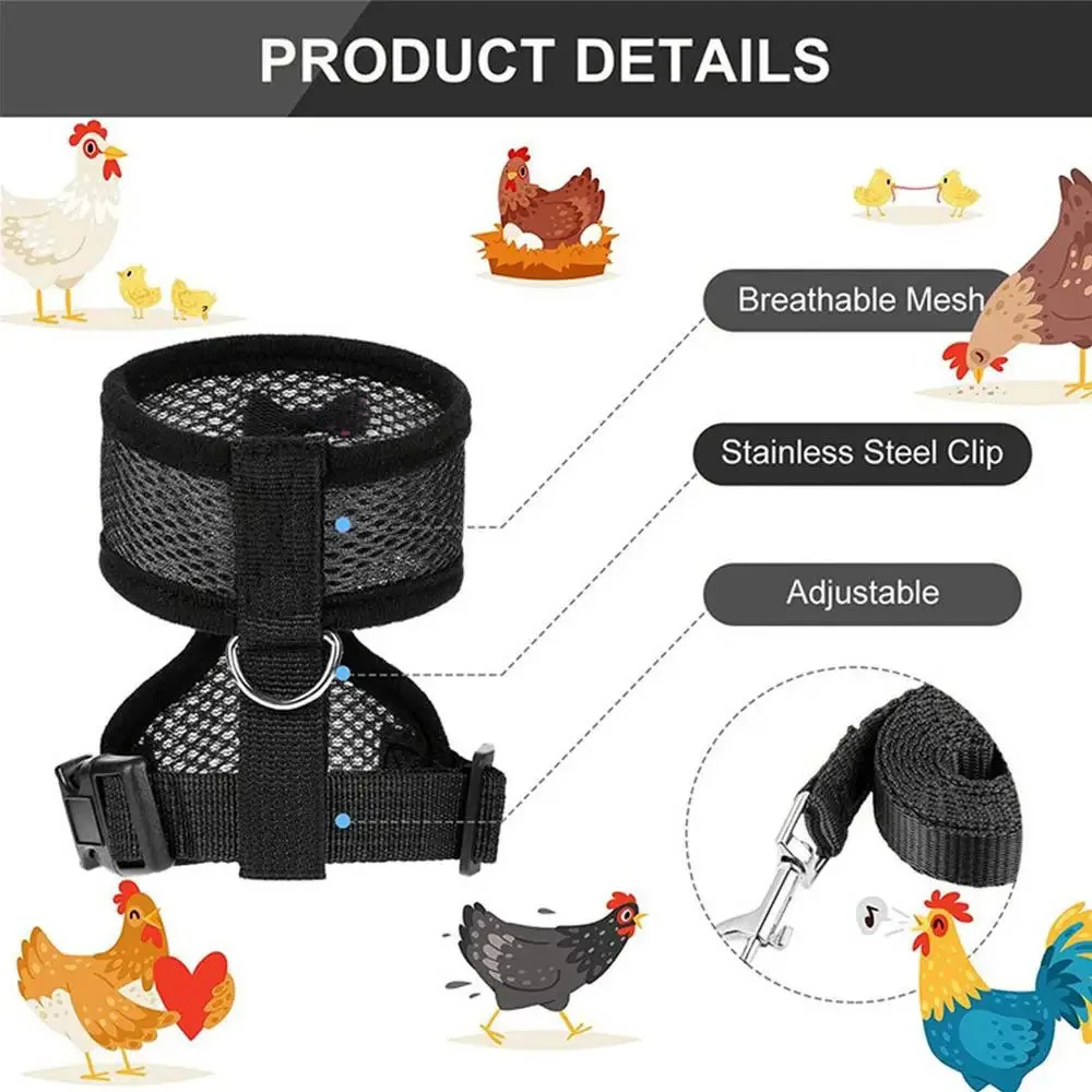 Pet vest belt Breathable chicken duck fashion mesh pet with chest back set pet plus traction chicken duck goose training walking