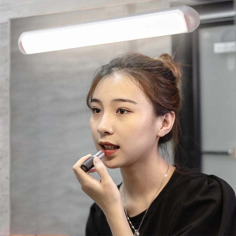 LED Vanity Lights Makeup Mirror Light USB Rechargeable 24/34 Cm Stepless Dimming Magnetic Wall Light Dressing Table Mirror Lamp