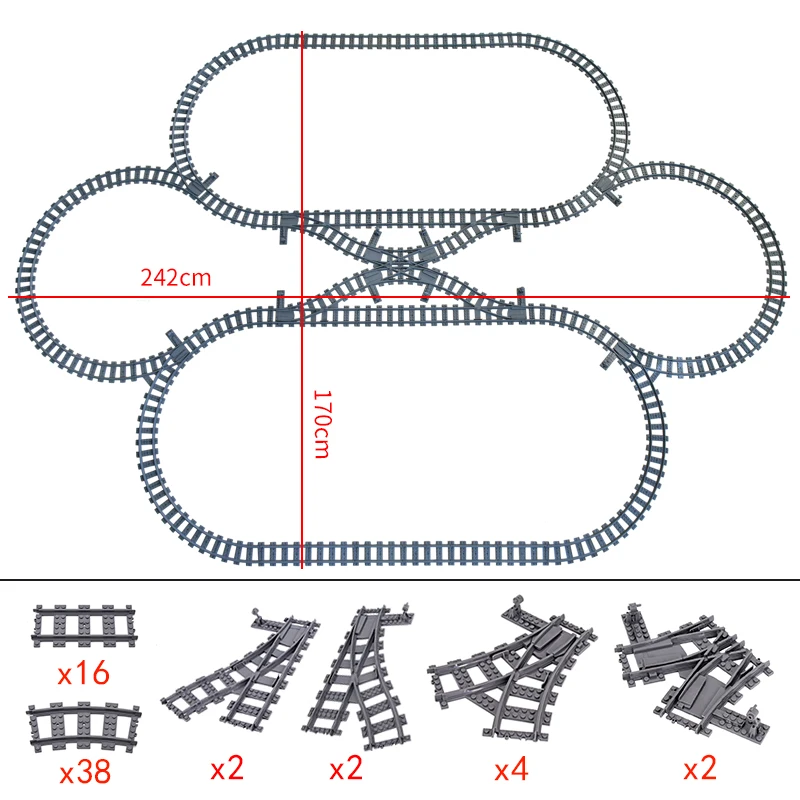 City Trains Flexible Tracks Forked Straight Curved Rails Switch Building Block Bricks Toys for kids gifts building blocks,construction blocks