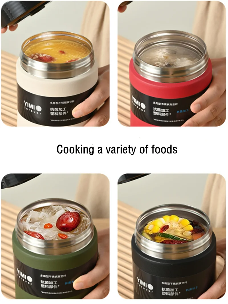 550ml Stainless Steel 316 Braised Flask Thermal Lunch Box Stew Beaker Adult Students Leak-Proof Vacuum Flask Tumbler thermal mug stainless steel thermos bottle thermal water bottle stainless steel water bottle stainless steel thermal container