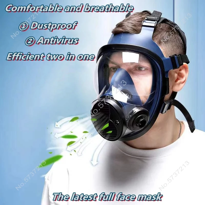 15/17 in 1 chemical respirator gas mask paint insecticide spray silicone full face mask filter for lab welding gas mask dust mask gas respirator face respirator dustproof respirator