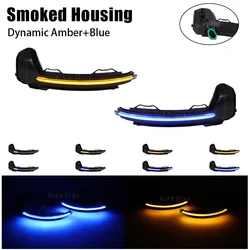 Dynamic LED Turn Signal Light, Side Mirror Indicator Lamp (Dynamic Yellow - Blue)