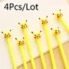 4pcs/lot 0.38mm Cute Yellow Gel Ink Pen Business Gift Stationery School and Office Supplies Birthday Gift Office Accessories 1