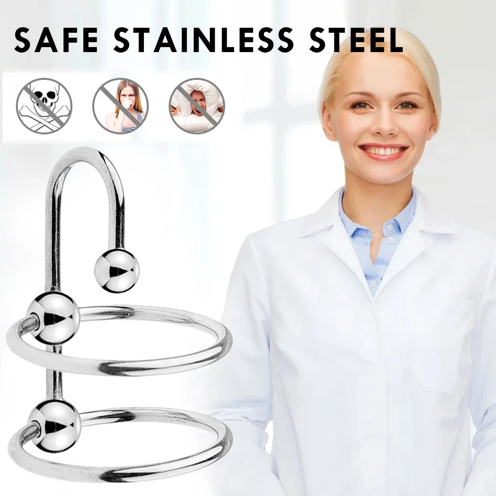 BDSM Urethral Dilator Cock Ring Stainless Steel Ejaculation Delay Penis Ring Delay Lock Fine Penis Plug Sex Toys For Men Gay 18+