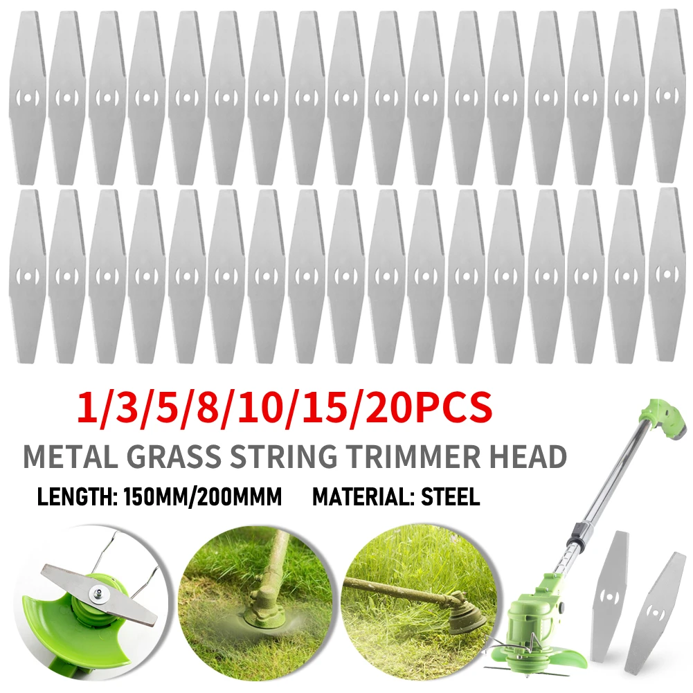 150/200mm Metal Grass String Trimmer Head Replacement Saw Blades Lawn Mower Fittings Parts Home Garden Power Tools Replacement grass trimmer head grass trimmer lawn mower trimmer blade mower accessories