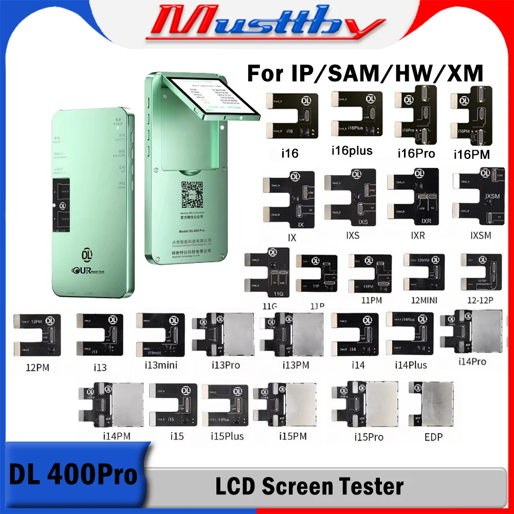 Musttby DL400 Pro LCD Screen Tester For iPhone 16 16Pro max 15 14 13 pro max 12Pro For Samsung S24 Ultra Touch Display Test phone repair tools phone repair kit