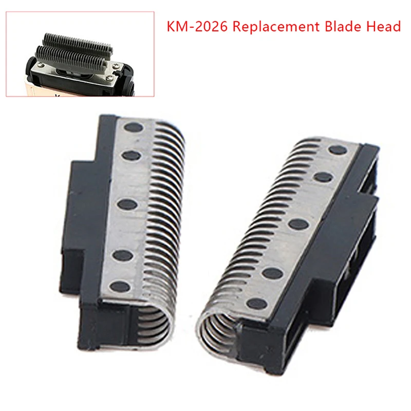 

2Pcs Replacement Original Electric Shavers Blades Knife Net Cutter Head Suitable For KM-2026 Floating Razor Durable Blade Heads