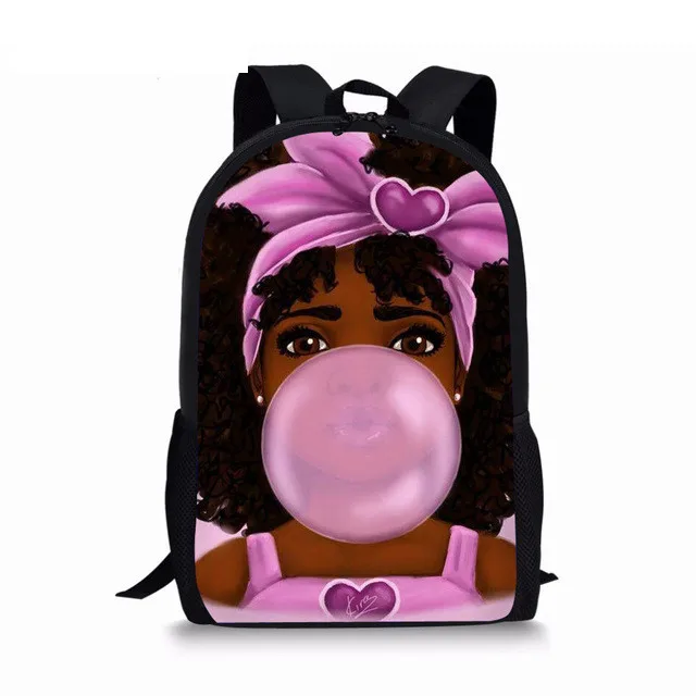 Black Afro Girl Magic Book Bags African School Bag For Girls Kids Elementary Children American Stylish MultiPurpose Backpacks
