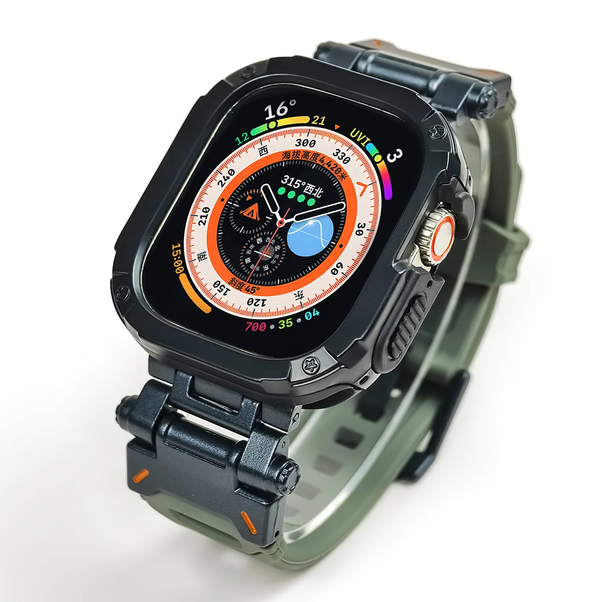 Premium Silicone Strap and TPU Protector Case