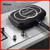 Giyoca Non-stick Cookware Barbecue Baking Pan Al Die-Casting Double Sided Frying Pan for Steak Gas Stove Camping Barbecue Grill