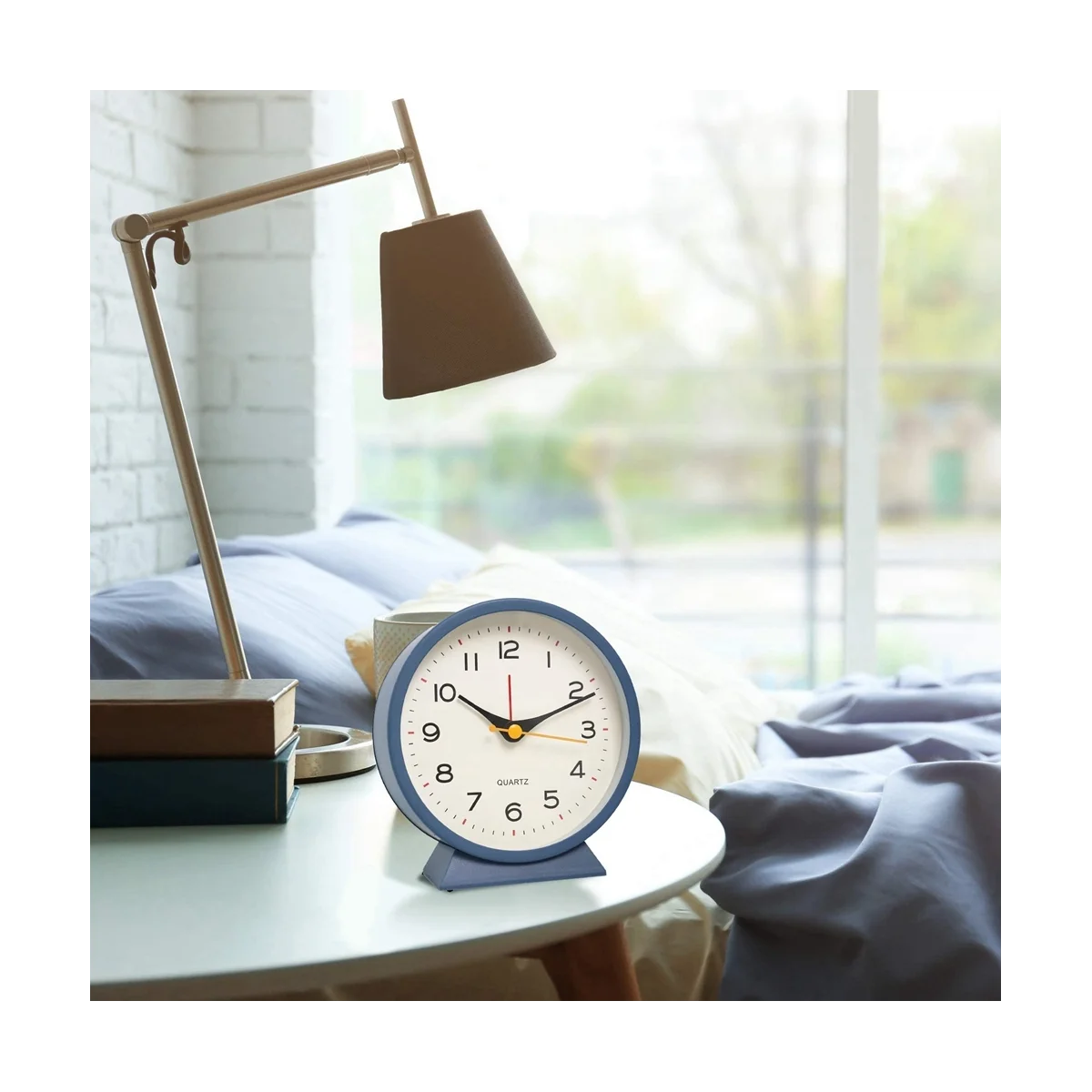 Funk-Wecker Mit Nachtlicht & Schlummerfunktion - 4,5 Zoll Analog-Quarzwecker Für Schlafzimmer