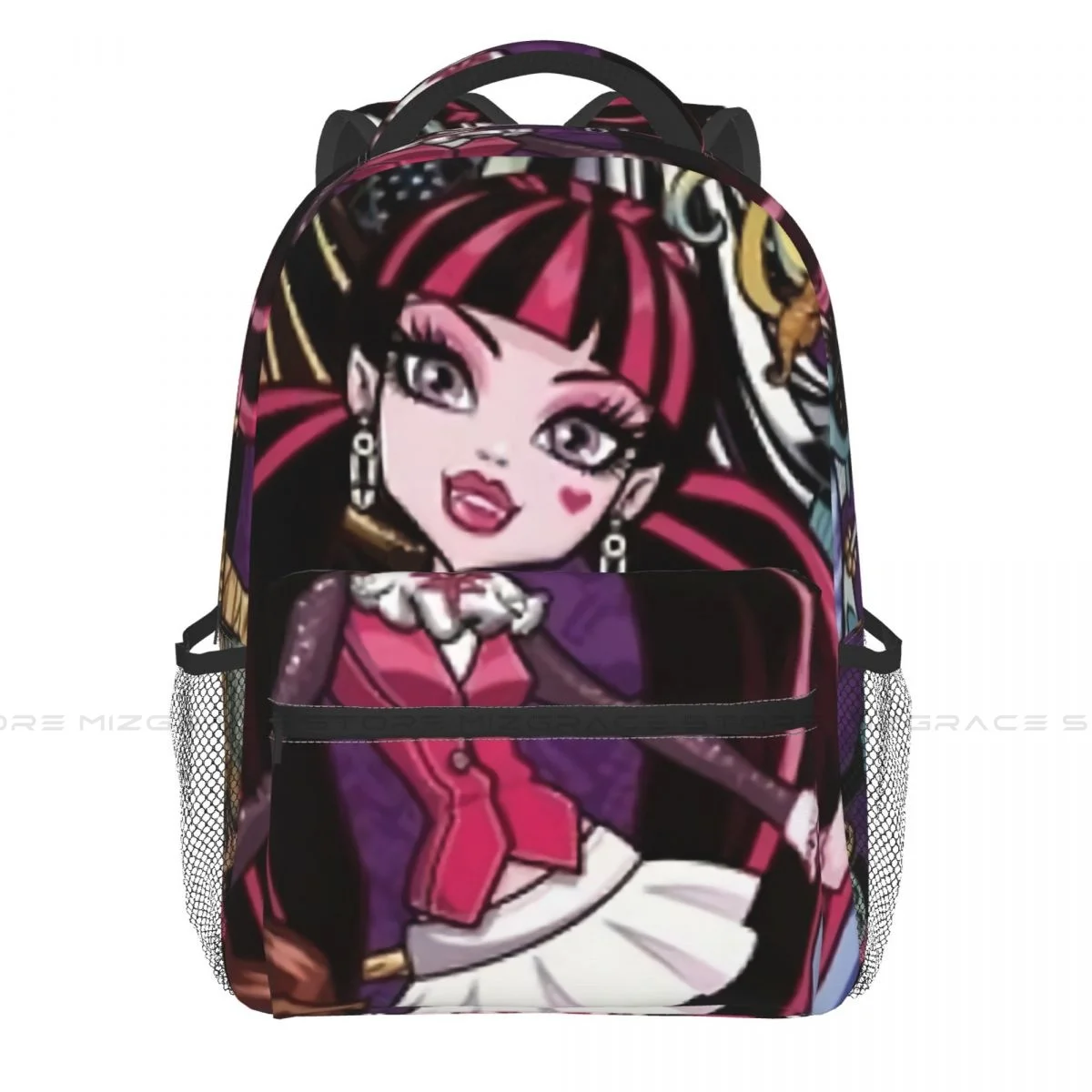 

Character Art Casual Knapsack for Men Women Monster High Doll Student Books Backpack School Laptop Bag Soft Rucksack