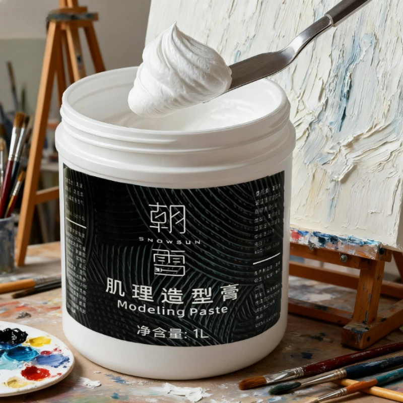 Waterproof Yellow Acrylic Texture Shaping Cream for DIY Painting