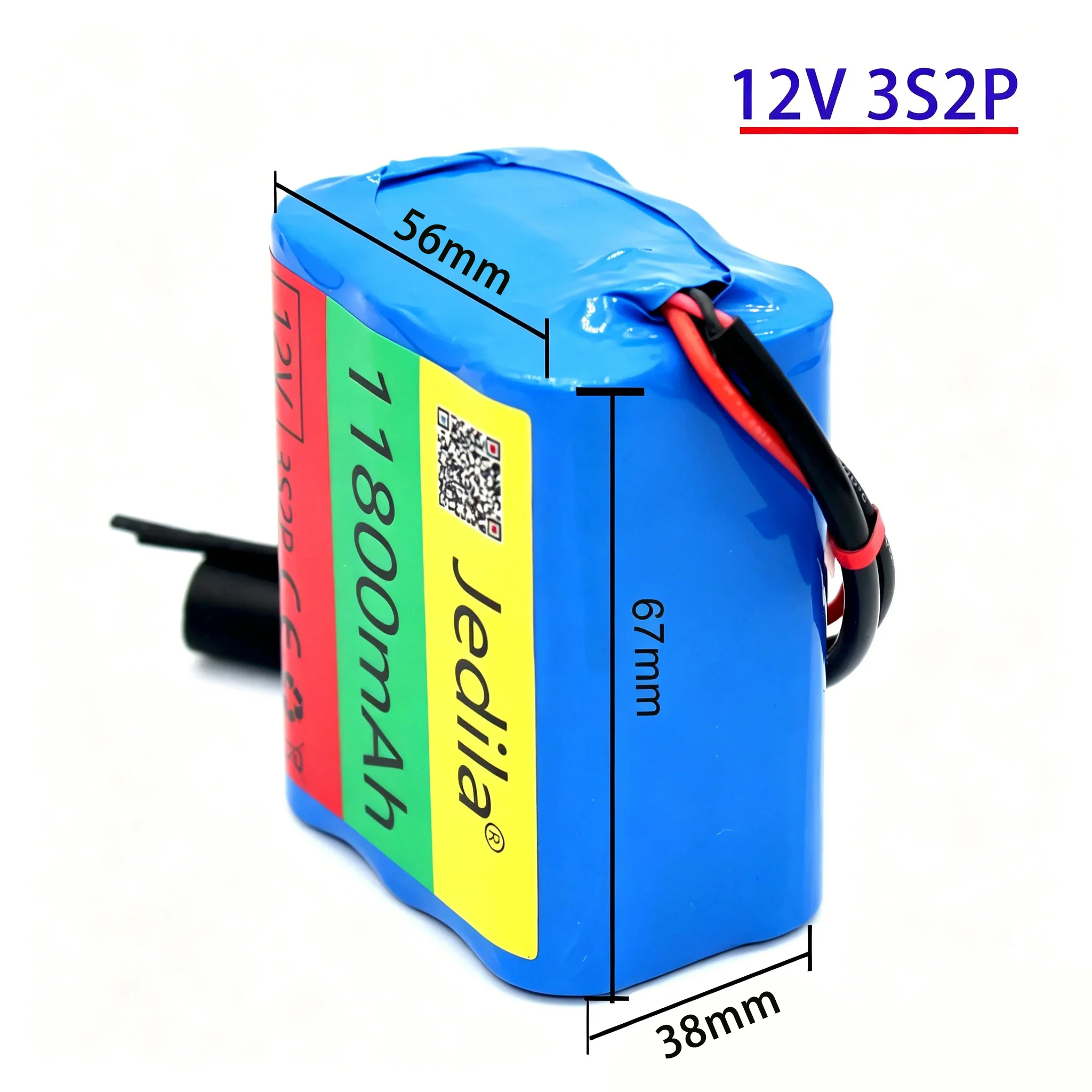 Nuova Batteria al Litio 12V 9900 mAh 3S1P/3S2P. Pacco Batteria al Litio 18650 Ricaricabile con Protezione. - immagine 6