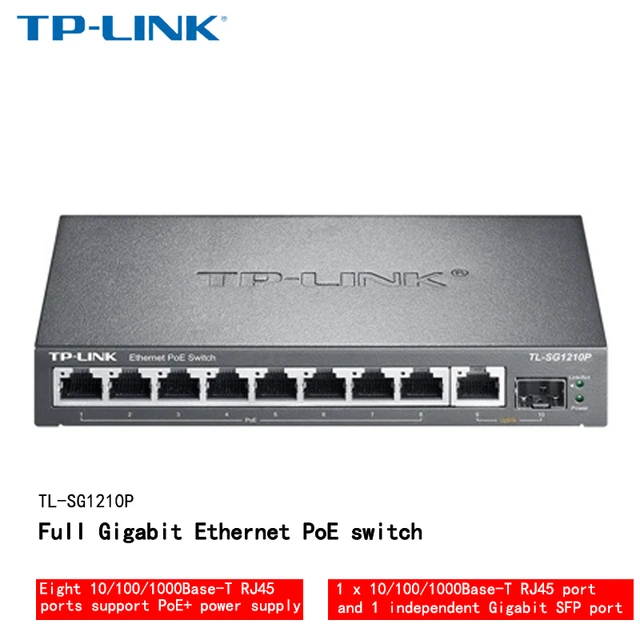 8 port Gigabit Ethernet Switch with PoE, Matte Grey