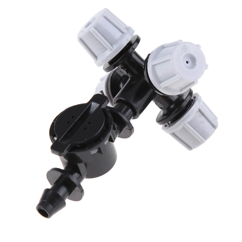20pcs Cross Atomizing Nozzle Four Outlets Atomizing Misting Sprayer High Pressure for Outdoor Misting Cooling System