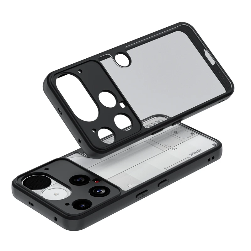 Matte Transparent Shockproof Acrylic Back Cover Case