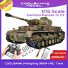 COOLBANK henglong 3859-1 Upgrade Version 1:16 Remote Control German Panzer IV F2 Tank Model Airsoft bullets W/ (5000mah Battery) 2