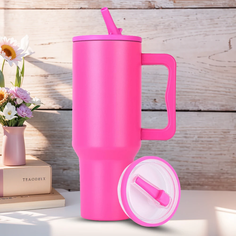 40Oz Tumbler Flip Straw Lid Replacement Spill Proof Tumbler Cover Reusable Splash Resistant Straw Cap for Stanley Mug Accessory